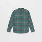 Volcom Caden Plaid Long Sleeve Shirt Sea Green