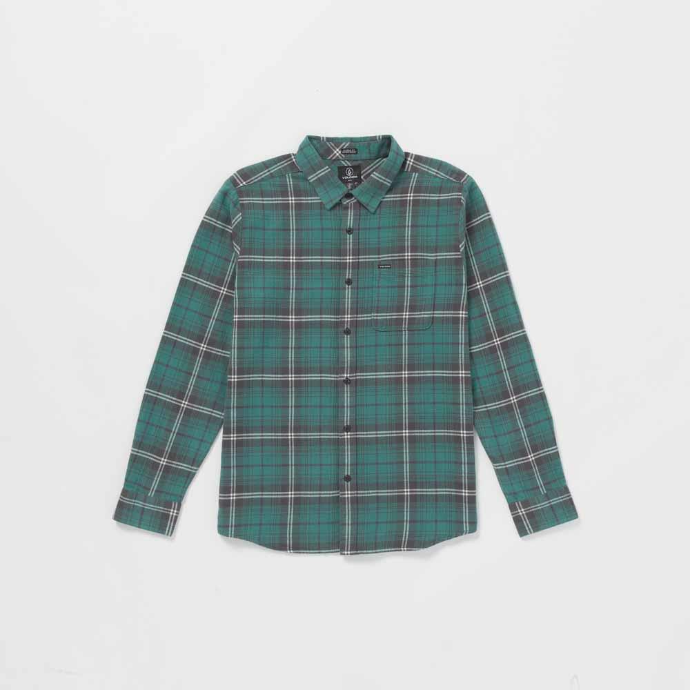 Volcom Caden Plaid Long Sleeve Shirt Sea Green