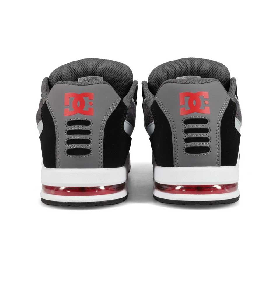 DC AT-2 Black Grey Red Leather Skate Shoes