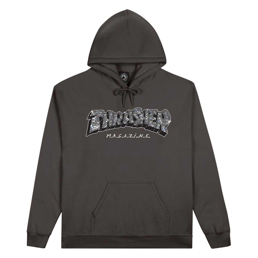 Thrasher Disco By Spanky Hooded Sweatshirt Charcoal