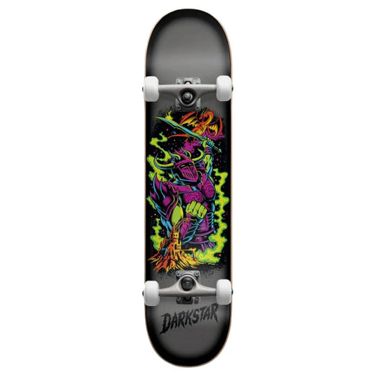 Darkstar Blacklight FP Factory Complete Skateboard Charcoal Silver 8.125"