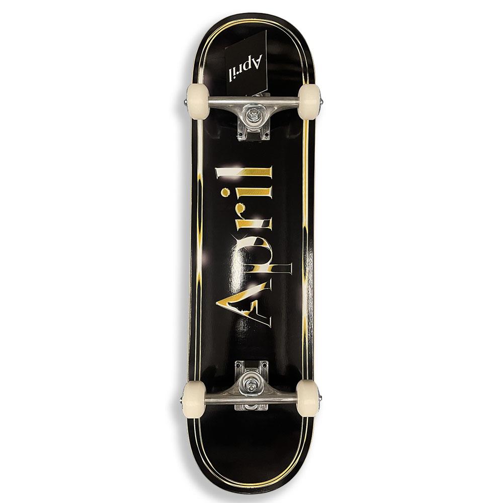 April Skateboards OG Logo Complete Gold Black 8"