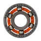 Bronson Speed Co. Skateboard Bearings Raw 6 Ball Silver Orange
