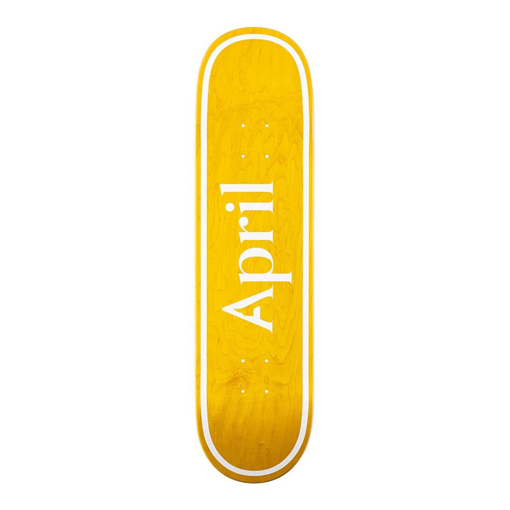 April Skateboards OG Logo Yellow Skateboard Deck 8.25"