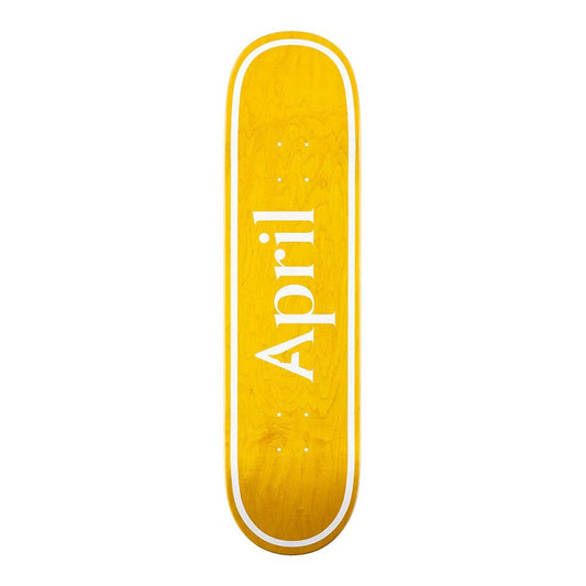 April Skateboards OG Logo Yellow Skateboard Deck 8.25"