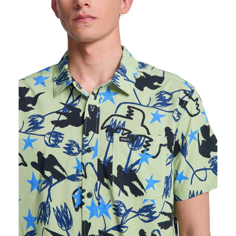 RVCA AF Dive In Short Sleeve Shirt Beechnut Green