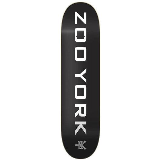 Zoo York OG 95 Logo Block Skateboard Deck Black White Grey 7.75"