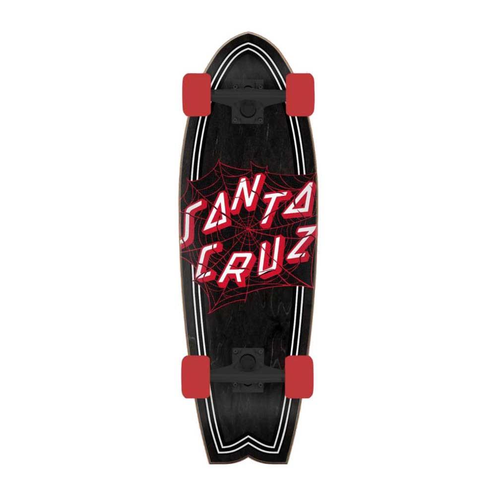 Santa Cruz Cruzer Complete Skateboard Tangled Web Shark Black/Red 8.81"
