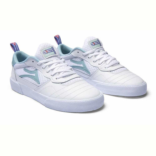 Lakai Cambridge White Leather Cuba Skate Skate Shoes