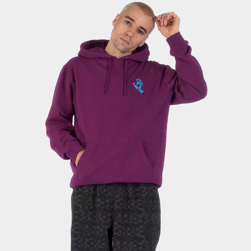 Santa Cruz Screaming Hand Chest Hooded Sweatshirt Fresh Purple