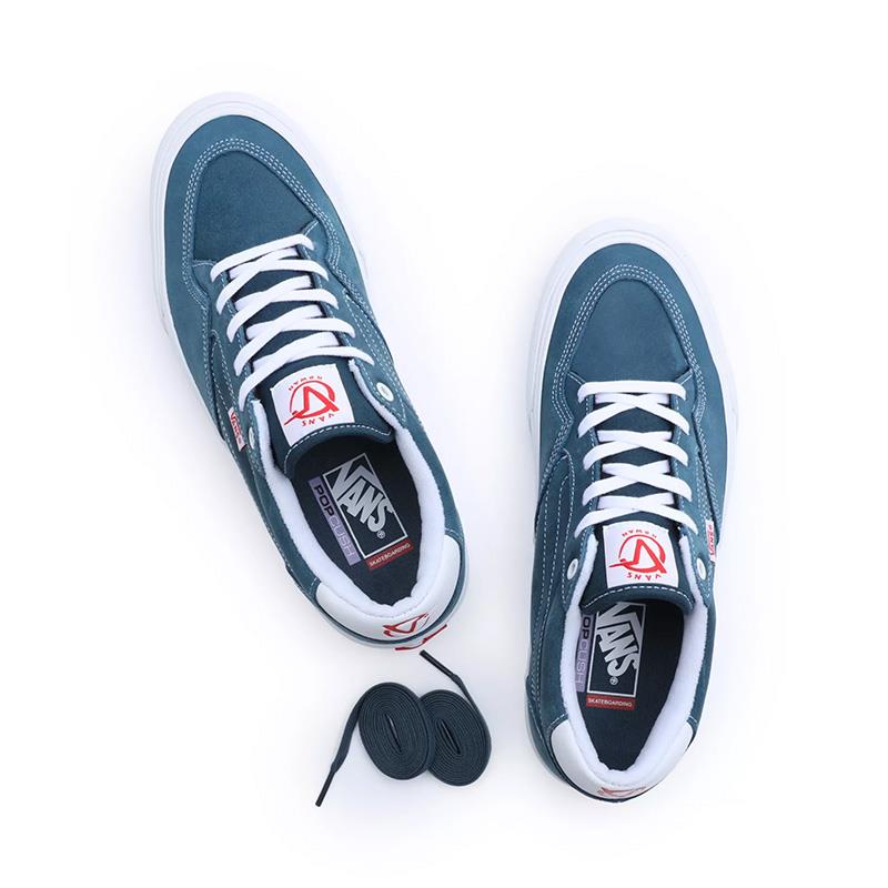 Vans blue outlet leather shoes