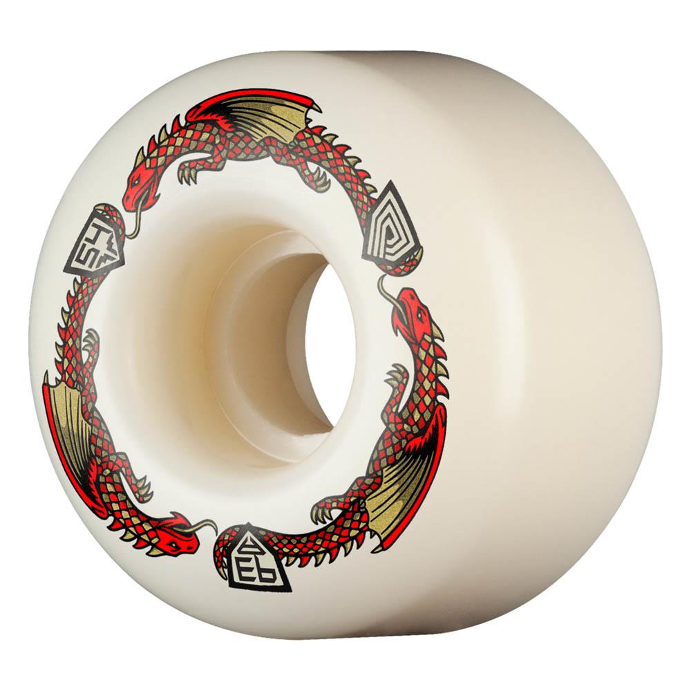 Powell Peralta Dragon Formula Skateboard Wheels 54mm x 34mm 93A V4 Off White Red