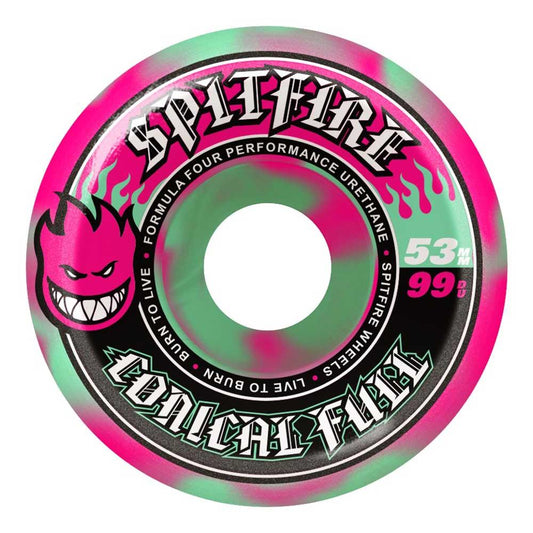 Spitfire Formula Four Skateboard Wheels Team Color Pack Conical Full 99 53mm