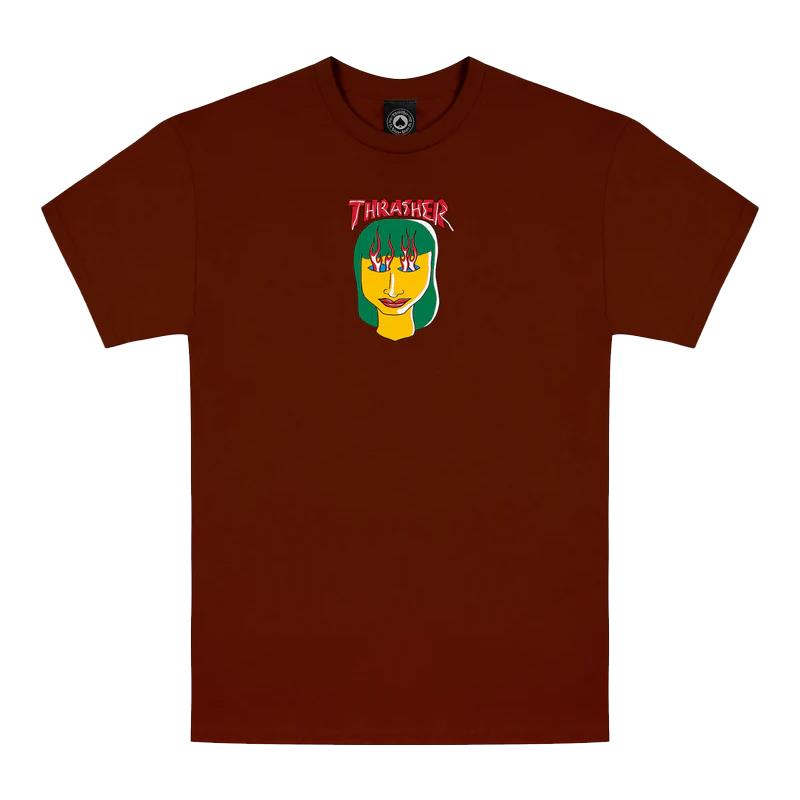 Thrasher Magazine Talk Shit By Gonz T-Shirt Maroon