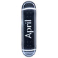 April OG Logo Silver Foil Black Skateboard Deck 8.125"