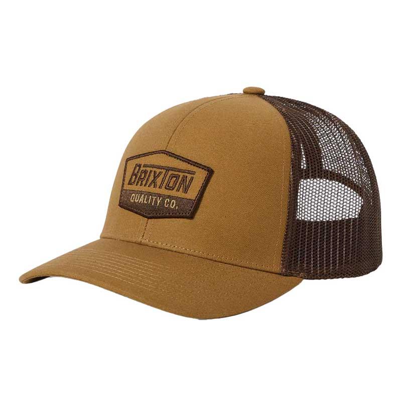 Brixton Regal Netplus Medium Profile Trucker Hat Dark Khaki Coffee Brown One Size