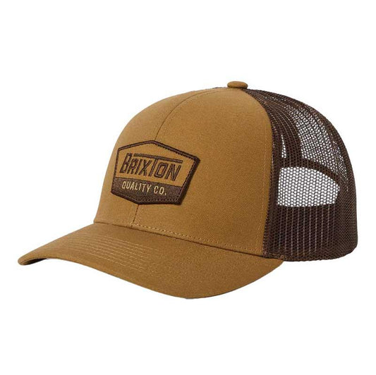 Brixton Regal Netplus Medium Profile Trucker Hat Dark Khaki Coffee Brown One Size