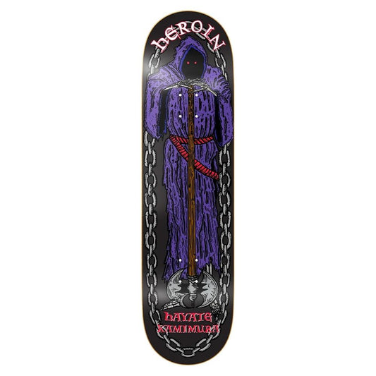 Heroin Skateboards Hayate Axeman Skateboard Deck Black 8.25”
