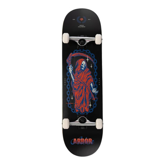 Arbor Street Factory Complete Skateboard Revert Reaper Black 8.5"