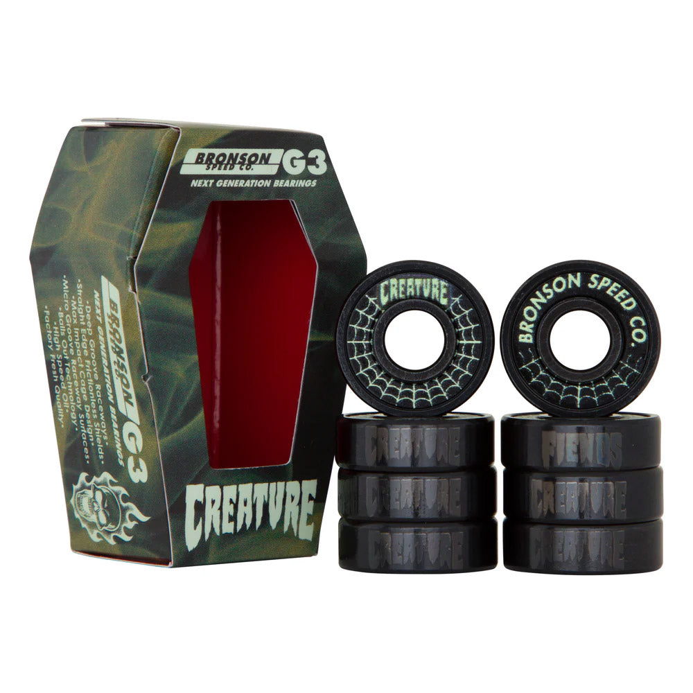 Bronson Speed Co. Skateboard Bearings Creature G3 Multi 8 mm