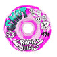 Snot Wheels Franky Skulls Pink Swirl Skateboard Wheels Classic 53mm 99A