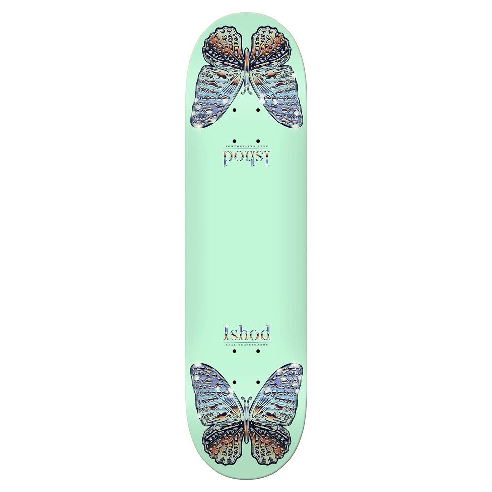 Real Ishod Mariposa Chrome Twin Tail Skateboard Deck Teal 8.5"
