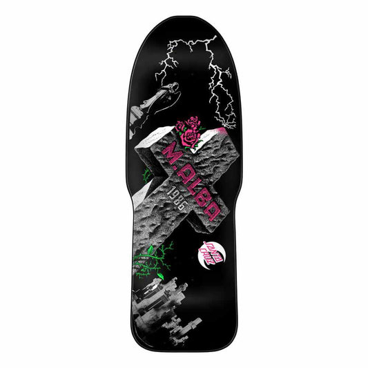 Santa Cruz Reissue Skateboard Deck Malba Tombstone Black 10.24"