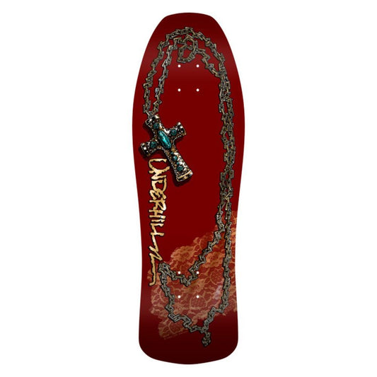 Powell Peralta • Ray Underhill O.G. Cross '02'  Burgundy Gold Foil Skateboard Deck 10"