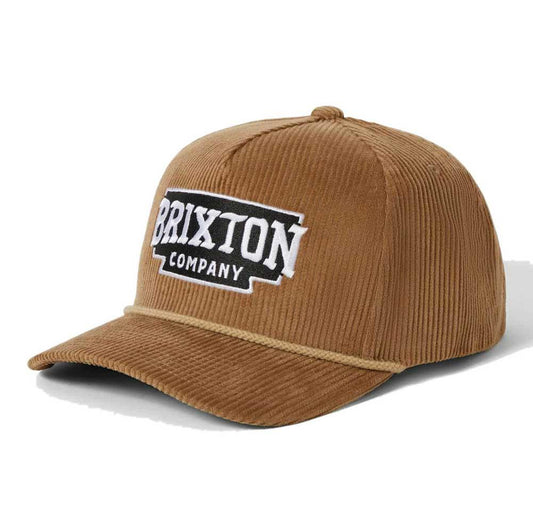 Brixton Pierson NetPLus Corduroy Snapback Cap Sand One Size