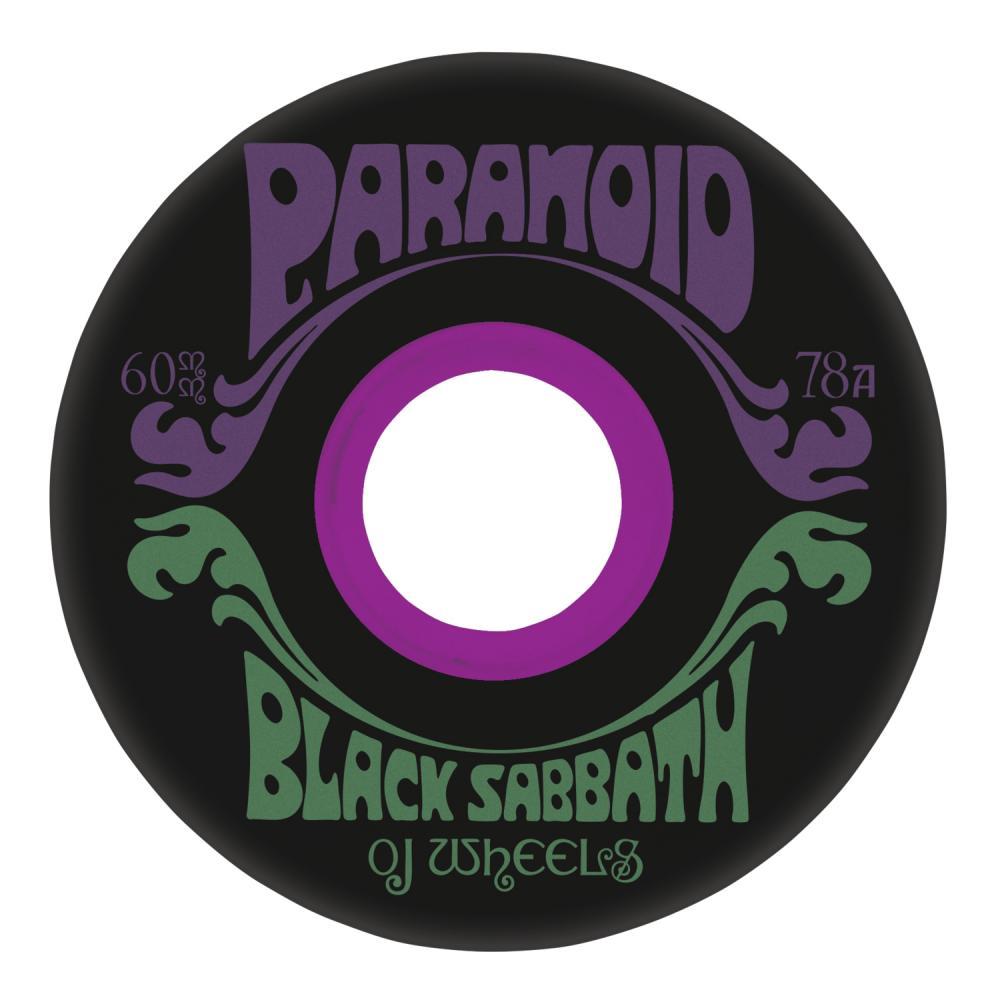 OJ Skateboard Wheels Black Sabbath Super Juice Paranoid Soft 78a Black 60mm