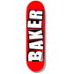 Baker Brand Logo Red White Skateboard Deck 8.5"