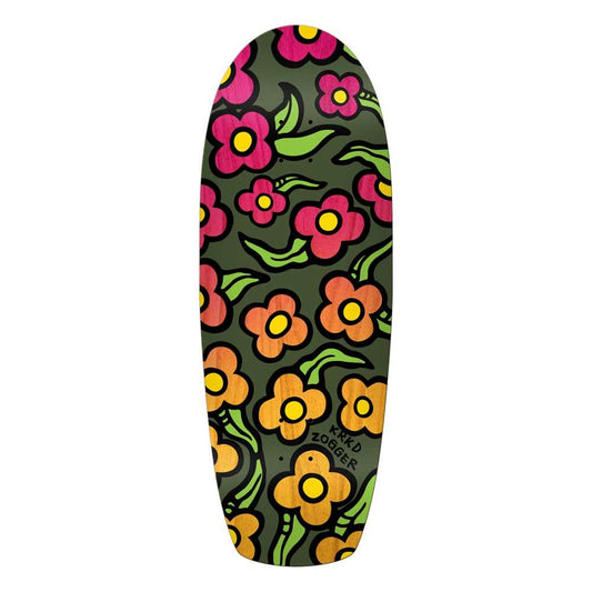 Krooked Skateboards Team Zogger Widstyle Flowers Skateboard Deck Multi 10.75"