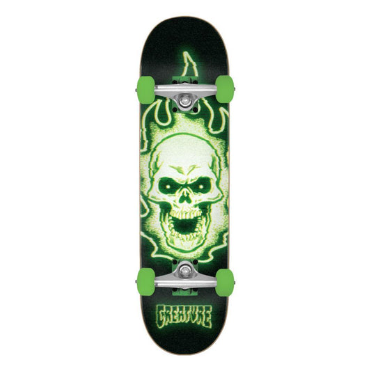 Creature Factory Complete Skateboard Bonehead Glitch Full Green Black 8"