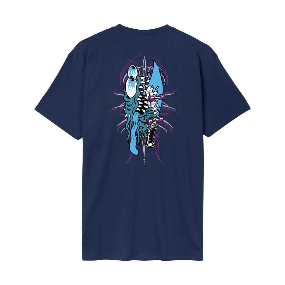 Santa Cruz Meek Pinstripe Slasher T-Shirt Midnight Blue