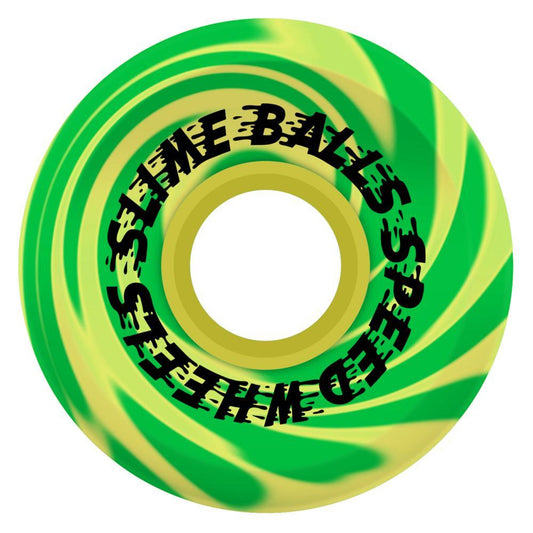 Slime Balls Skateboard Wheels Spewage OG Slime 78a Green Yellow Swirl 60mm