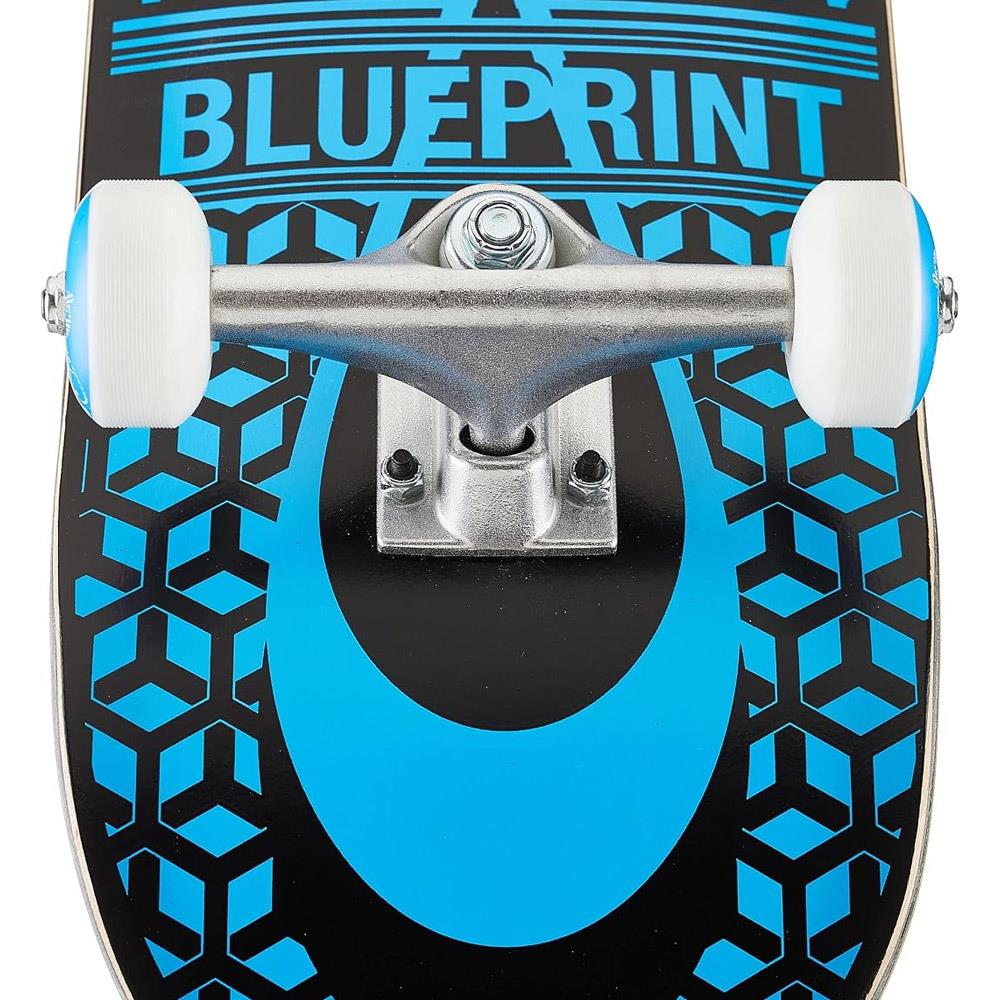 Blueprint Home Heart Factory Complete Skateboard Black Blue 7.75"