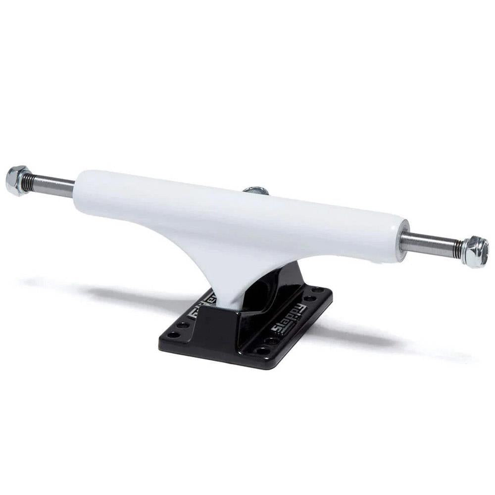 Slappy ST1 Classic Skateboard Trucks 8 Hole Baseplate White Black 8.25"