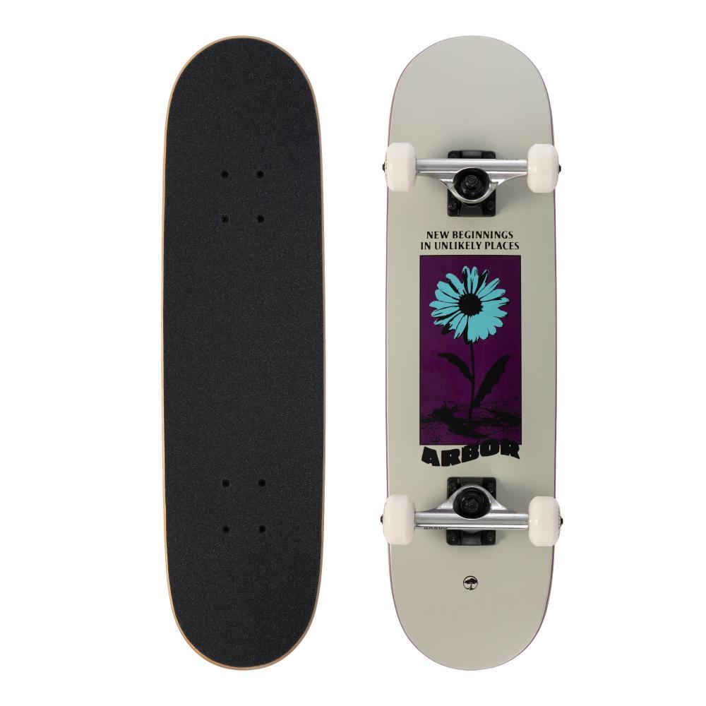Arbor Street Factory Complete Skateboard Revert Daisy Mini White 7.5"