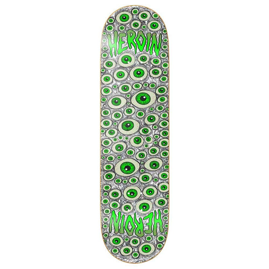 Heroin Skateboards Symmetrical Eyes Team Skateboard Deck 8.25"