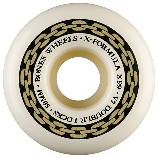 BONES Skateboard Wheels X-Formula Double Lock V7 SP26 58mm 99A