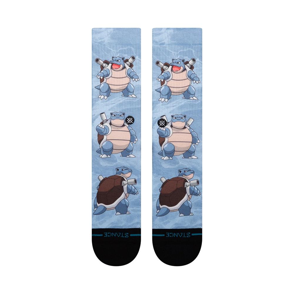 Stance Socks X Pokémon Blastoise AOP Crew Blue UK 7-11
