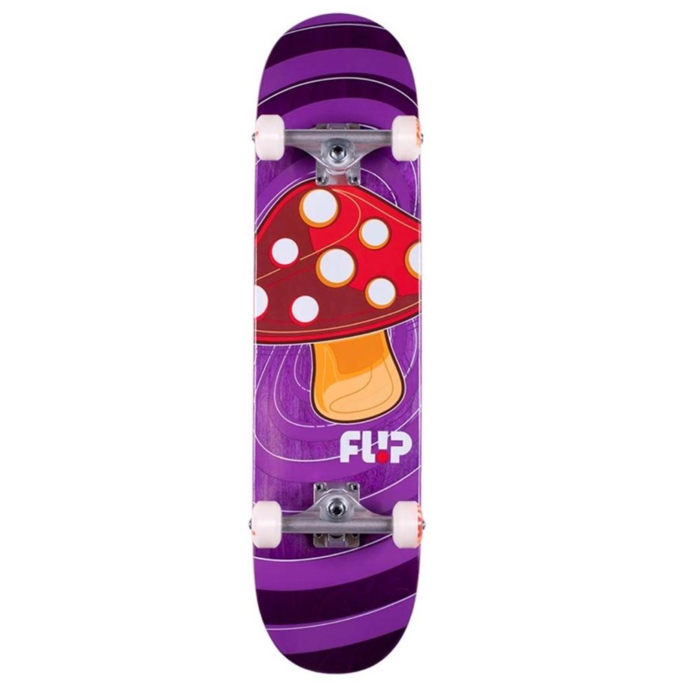 Flip Team Pop Shroom Factory Complete Skateboard Purple 7.75"