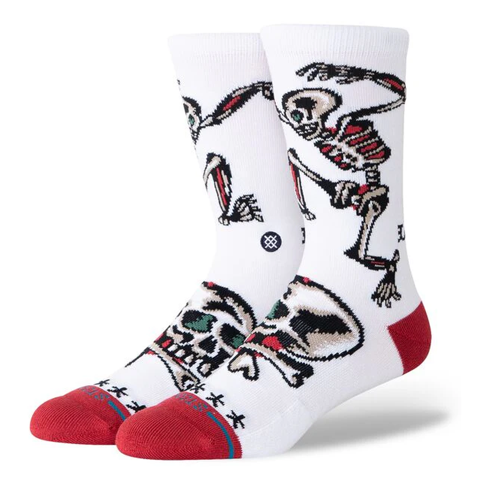 Stance X Bert Krak Skeleton Crew Socks White Large Uk7-11