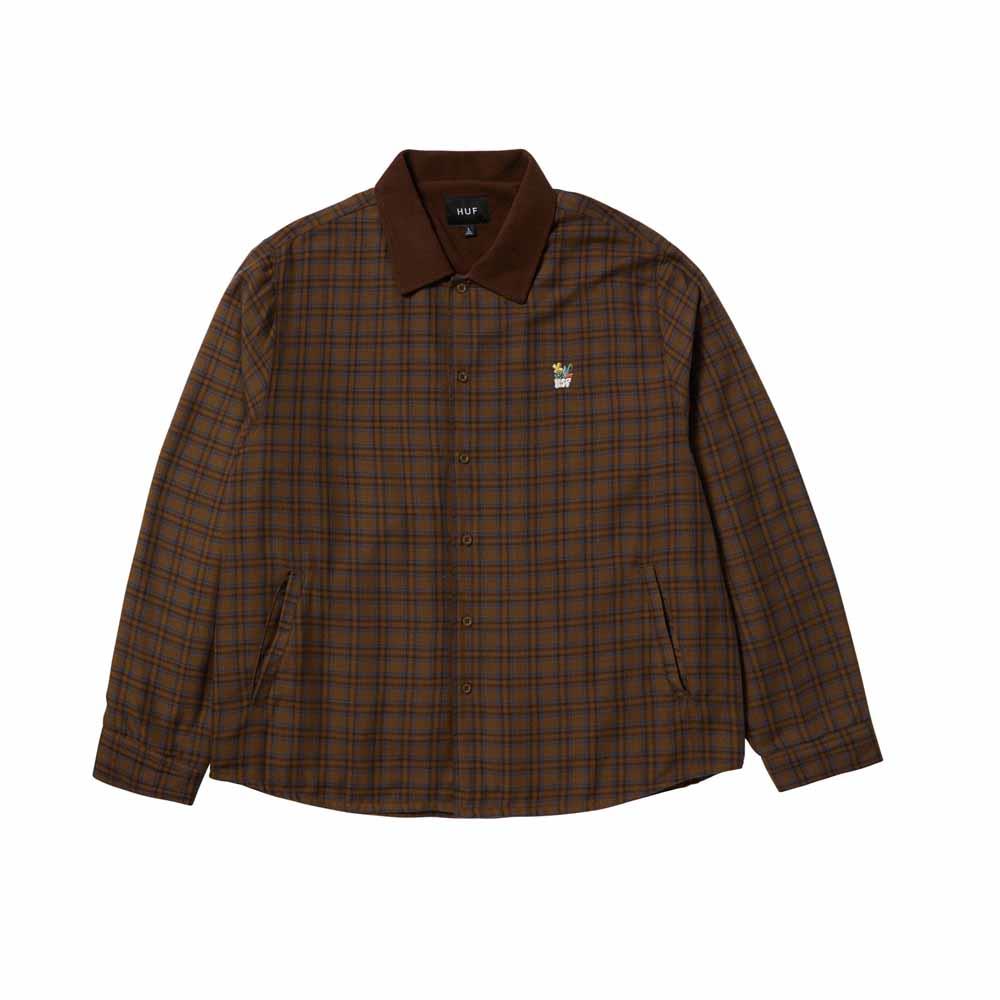 Huf Western Fleece Lined Shacket Espresso