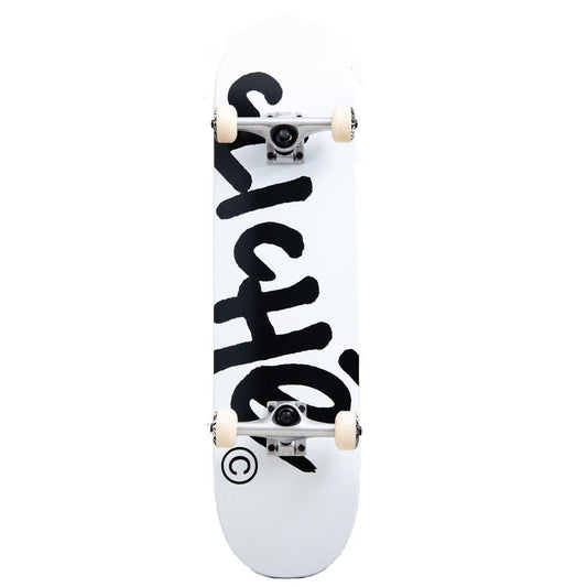 Cliché Handwritten Factory Complete Skateboard White Black 8''