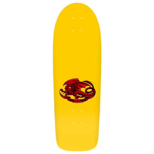 Powell Peralta x Bruce Lee Skull & Nunchucks Skateboard Deck Yellow Stain 10"