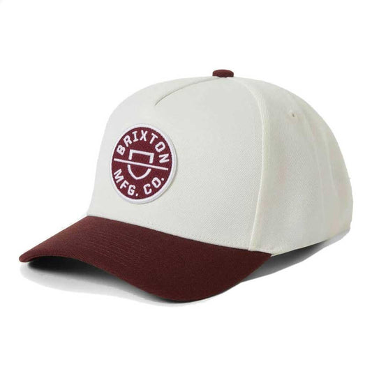 Brixton Crest NetPlus Snapback Cap Port Off White One Size
