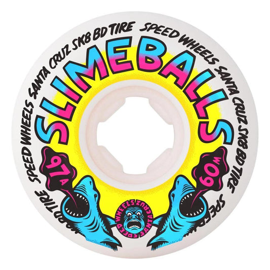Slime Balls Skateboard Wheels Hertiage Shark Spew Vomits 97 White 60mm