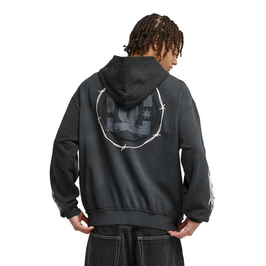 DC Shoe Co Sharp Point Zip Up Hooded Sweatshirt Black