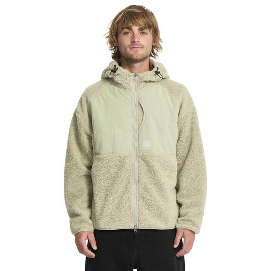 Volcom Nomaa Sherpa Zip Hooded Sweatshirt Green Tea